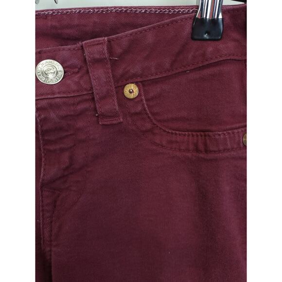 True Religion‎ Jeans Women 27 Burgundy Hi Rise Legging Stretch Skinny USA Made - Picture 14 of 14